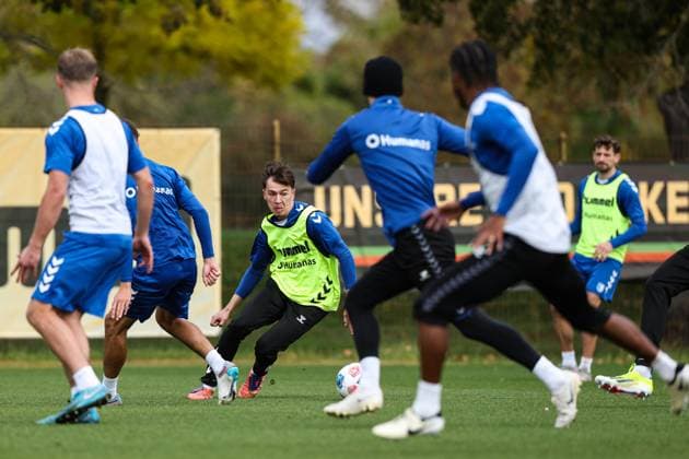 Noah Pesch M ,1 FC Magdeburg,10 2 Soccer Bundesliga Season 2025 2026 Training 1 FC Magdeburg at the Avnet Arena in Magdeburg Soccer,Man,Men,Germany,22 10 2025
