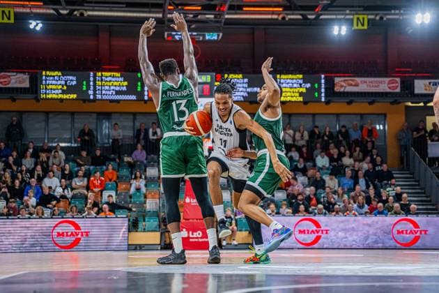 Basketball FIBA Europe Cup, Season 2025 2026, Men, Main round, Group stage, 2 Matchday, 22 10 2025, RASTA Vechta Sporting CP Lisabon Alonzo Verge 11 RASTA Vechta in action Vechta RASTA Dome Lower Saxony Germany