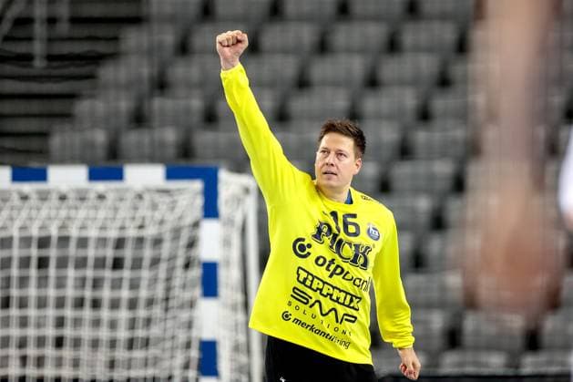 HC Zagreb v OTP Bank Pick Szeged: EHF Champions League Roland Mikler of Pick Szeged celebrate during the Men s EHF Champions League group B match between HC Zagreb and OTP Bank Pick Szeged at Arena Zagreb on October 22, 2025. in Zagreb, Croatia.  IgorxKralj PIXSELL