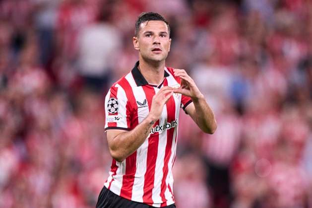 ESP: Athletic Club - Qarabag FK,. UEFA Champions League. Matchday 3. Gorka Guruzeta of Athletic Club celebrates after scoring the 1-1 during the UEFA Champions League match, between Athletic Club and Qarabag FK, matchday 3, played at San Mames Stadium on October 22, 2025 in Bilbao, Spain. kpng Copyright: xCesarxOrtizx xPRESSINx PS_241022_ATH_QAR_2526_028
