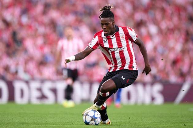 ESP: Athletic Club - Qarabag FK,. UEFA Champions League. Matchday 3. Nico Williams of Athletic Club during the UEFA Champions League match, between Athletic Club and Qarabag FK, matchday 3, played at San Mames Stadium on October 22, 2025 in Bilbao, Spain. kpng Copyright: xCesarxOrtizx xPRESSINx PS_241022_ATH_QAR_2526_037