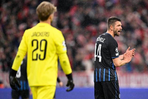 Bayern Munchen v Club Brugge - UEFA Champions League MUNICH, GERMANY - OCTOBER 22 : Mechele Brandon defender of Club Brugge motivate his teammates during the UEFA Champions League 2025 26 League Phase MD3 match between Bayern Munchen and Club Brugge on October 22, 2025 in Munich, Germany, 22 10 2025 Munich Germany  Copyright: xTomasxSiskx