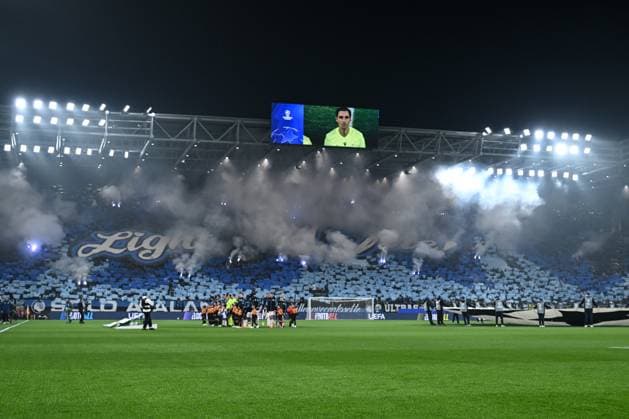 Db Bergamo 22 09 2025 - Champions League Atalanta-Slavia Praga foto Daniele Buffa Image nella foto: coreografia tifosi Atalanta 