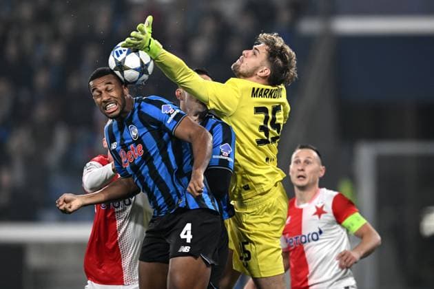 Db Bergamo 22 09 2025 - Champions League Atalanta-Slavia Praga foto Daniele Buffa Image nella foto: Isak Hien-Jakub Markovic 