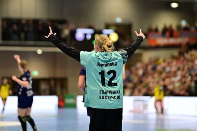 Handball I Women I Season 2025 2026 I 1 HBF I 6 Matchday I Buxtehuder SV Borussia Dortmund I 22 10 2025 Oliwia Kaminska 12, Buxtehuder Sportverein Buxtehude Halle Nord Niedersachsen Germany Copyright: xLobeca FelixxSchlikisx