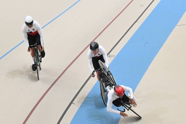 22-10-2025 World Championships Elite Track; Giornata 01; 2025, Cile; Castillo, Illanes, Roberto; Palacios Rojas, Camilo; Vergara Garcia, Nicolas; Santiago Del Cile - Velodromo Penalolen; 