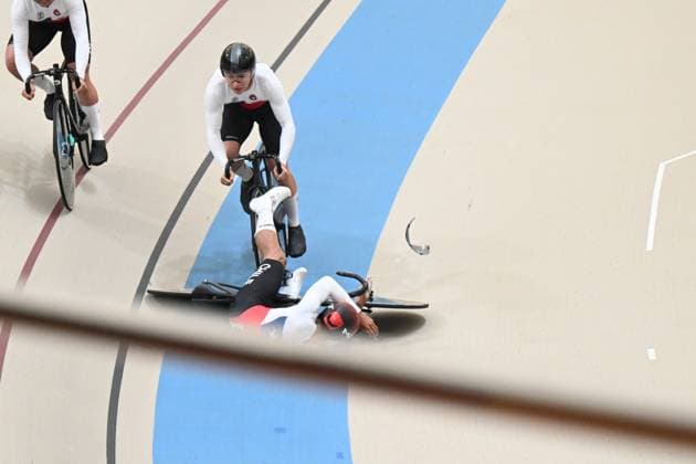 22-10-2025 World Championships Elite Track; Giornata 01; 2025, Cile; Castillo, Illanes, Roberto; Palacios Rojas, Camilo; Vergara Garcia, Nicolas; Santiago Del Cile - Velodromo Penalolen; 