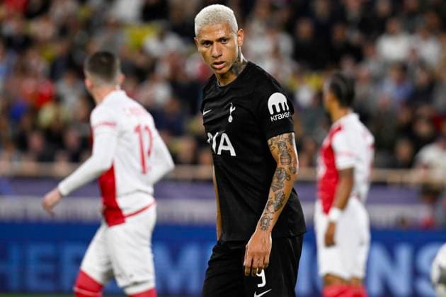 FOOTBALL : AS Monaco VS Tottenham Hotspur FC - UEFA Champions League - 22 10 2025 Richarlison (TOT) - Champions League match between AS Monaco and Tottenham Hotspur FC on October 22, 2025 at the Louis II Stadium in Monaco. MonacoMonaco  Copyright: xWilliamxCannarellax