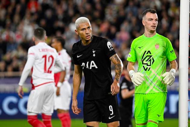 FOOTBALL : AS Monaco VS Tottenham Hotspur FC - UEFA Champions League - 22 10 2025 Richarlison (TOT) - Champions League match between AS Monaco and Tottenham Hotspur FC on October 22, 2025 at the Louis II Stadium in Monaco. MonacoMonaco  Copyright: xWilliamxCannarellax