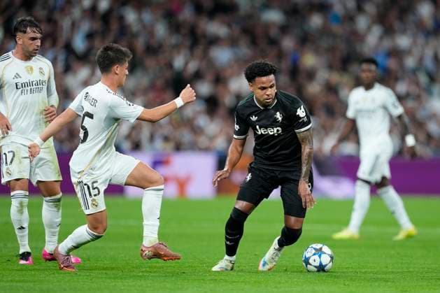October 22, 2025, Madrid, Madrid, Spain: Weston McKennie of Juventus de Turin in action during the UEFA Champions League 2025 26 League Phase MD3 match between Real Madrid C.F. and Juventus FC at Estadio Santiago Bernabeu on October 22, 2025 in Madrid, Spain. Madrid Spain - ZUMAa181 20251022_zaa_a181_146 Copyright: xOscarxJ.xBarrosox