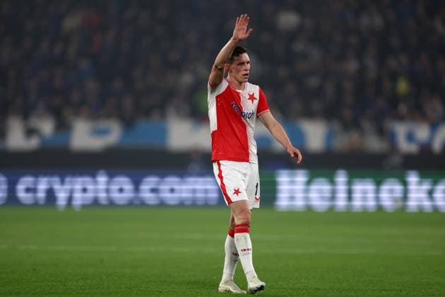 Atalanta BC v SK Slavia Praha - UEFA Champions League 2025 26 League Phase MD7 Lukas Provod of SK Slavia Praha gestures during the UEFA Champions League 2025 26 League Phase MD3 match between Atalanta BC and SK Slavia Praha at Gewiss Stadium on October 22, 2025 in Bergamo, Italy . Bergamo Gewiss Stadium Italy Copyright: xMarcoxCanonierox