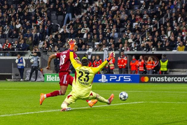 Football - UEFA Champions League - League Phase - Eintracht Frankfurt v Liverpool FC FRANKFURT, GERMANY - Wednesday, October 22, 2025: Liverpool s Cody Gakpo scores the fourth goal during the UEFA Champions League match between Eintracht Frankfurt and Liverpool FC at the Waldstadion. (Photo by David Rawcliffe Propaganda) FRANKFURT Waldstadion HESSE GERMANY  Copyright: xDavidxRawcliffex P2025-10-22-Frankfurt_Liverpool-82
