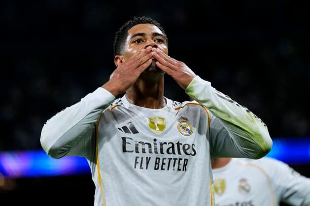 ESP: Real Madrid v Juventus. UEFA Champions League. Matchday 3. Jude Bellingham of Real Madrid CF celebrates after scoring the 1-0 during the UEFA Champions League match, between Real Madrid and Juventus, matchday 3, played at Santiago Bernabeu Stadium on October 22, 2025 in Madrid, Spain. kpng Copyright: xCesarxCebollax xPRESSINx MM_241022_RMA_JUV_2526_165