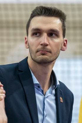 1 Volleyball Bundesliga Season 2025 2026 VC Bitterfeld Wolfen vs Helios Grizzlys Giesen Halle, Germany October 22, 2025 In the picture Managing Director Lukas Thielemann Bitterfeld Halle Saale SWH Arena Sachsen Anhalt Germany