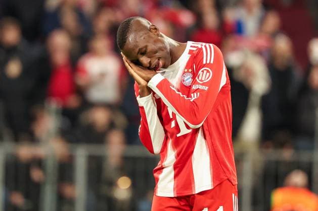 Nicolas Jackson 11 FC Bayern Muenchen celebrates after his goal for 4 0, FC Bayern Muenchen vs Club Brugge, Football, Men, UEFA Champions League, Season 2025 2026, Allianz Arena, Matchday 3, 22 10 2025 Muenchen Bayern Germany Copyright: xkolbert-press MartinxAgüerax