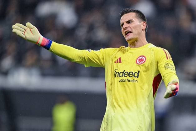 22 10 2025, Football, Champions League, Matchday 3 Season 2025 2026, Eintracht Frankfurt FC Liverpool, Michael Zetterer Eintracht Frankfurt xRHR PHOTO TKx Copyright: RHR-FOTOx RHR-FOTO TK