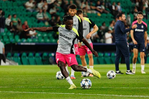 Geovany Quenda seen during Champions League 25 26 league phase game between Sporting CP and Olympique de Marseille (Luis Loureiro Ball Raw Images) Lisbon Estadio Jose Alvalade Portugal Copyright: xLuisxLoureirox luisloureiro_sporting_marseille_2526-079