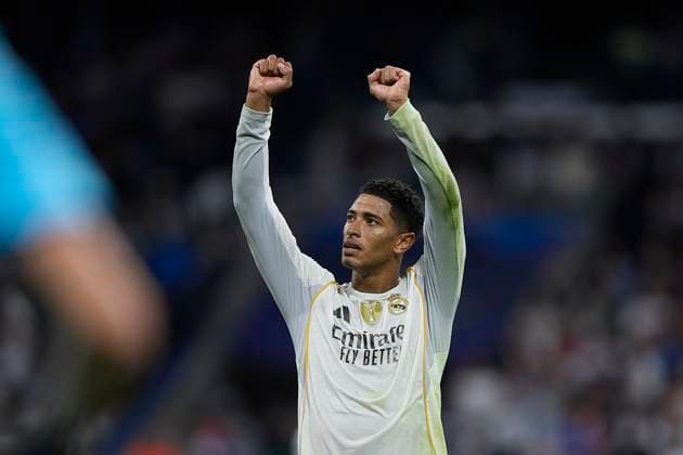 Jude Bellingham (Real Madrid CF) gestures during the UEFA Champions League 2025 26 League Phase MD3 match between Real Madrid C.F. v Juventus at Estadio Santiago Bernabeu on October 22, 2025 in Madrid, Spain. (Photo by Manu Reino DeFodi Images) Jude Bellingham Real Madrid CF gestures during the UEFA Champions League 2025 26 League Phase MD3 match between Real Madrid C F v Juventus at Estadio Santiago Bernabeu on October 22, 2025 in Madrid, Spain Photo by Manu Reino DeFodi Images