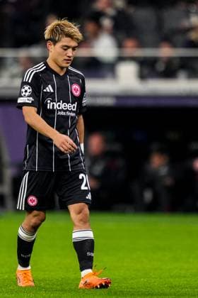 FRANKFURT AM MAIN, GERMANY - OCTOBER 22 Ritsu Doan of Eintracht Frankfurt looks dejected during the UEFA Champions League 2025 26 League Phase MD3 match between Eintracht Frankfurt and Liverpool FC at Frankfurt Stadion on October 22, 2025 in Frankfurt am Main, Germany. (Photo by Rene Nijhuis) SPO  Copyright: xRenexNijhuis