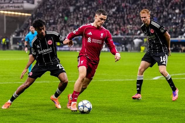 FRANKFURT AM MAIN, GERMANY - OCTOBER 22 Florian Wirtz of Liverpool dribbles with the ball during the UEFA Champions League 2025 26 League Phase MD3 match between Eintracht Frankfurt and Liverpool FC at Frankfurt Stadion on October 22, 2025 in Frankfurt am Main, Germany. (Photo by Rene Nijhuis) SPO  Copyright: xRenexNijhuis