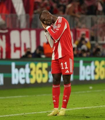 (251023) -- MUNICH, Oct. 23, 2025 -- Nicolas Jackson of Bayern Munich celebrates scoring during the UEFA Champions League football match between Bayern Munich and Club Brugge in Munich, Germany, Oct. 22, 2025. (Photo by Xinhua) (SP)GERMANY-MUNICH-FOOTBALL-UEFA CHAMPIONS LEAGUE-BAYERN MUNICH VS BRUGGE PhilippexRuiz 