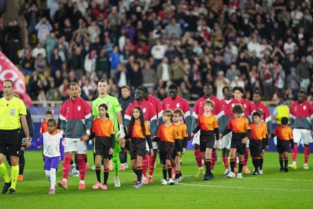 Thilo Kehrer of Monaco leads his side out for the match Monaco v Tottenham Hotspur, UEFA Champions League, Group Stage, Football, Stade Louis II, Monaco - 22 Oct 2025Monaco Stade Louis II Monaco EDITORIAL USE ONLY No use with unauthorised audio, video, data, fixture lists, club league logos or live services. Online in-match use limited to 120 images, no video emulation. No use in betting, games or single club league player publications. Copyright: xDavexWinter Shutterstockx 15552361gu