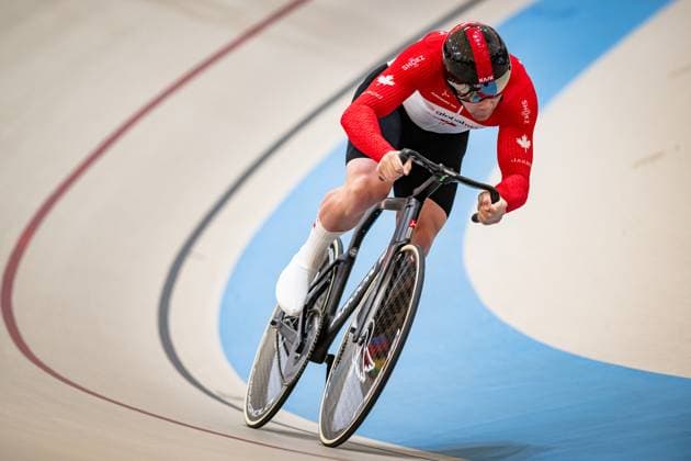 DODYK Ryan, RORKE Tyler, HEDGCOCK James UCI Track Cycling World Championships 2025 DODYK Ryan RORKE Tyler HEDGCOCK James CAN Canada Landscape horizontal Landscape Event Event UCI Track Cycling World Championships 2025 Category Category Cycling Track Cycling World Championships Elite men Location Location South America Chile Santiago de Chile Velodromo Parque Penalolen Instituto Discipline Team Sprint Distance m Date Date 22 10 2025 Wednesday Day 1
