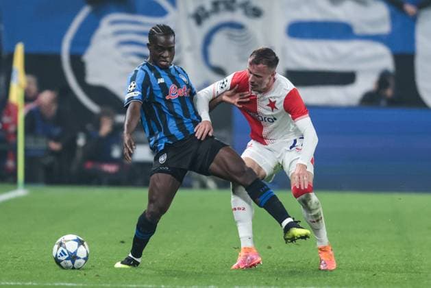 Atalanta BC v SK Slavia Praha - UEFA Champions League 2025 26 League Phase MD3 Murphy Dorley (SK Slavia Praha) participates in the UEFA Champions League football match between Atalanta BC and SK Slavia Praha in Bergamo, Italy, on October 22, 2025, at Stadio New Balance Arena. Bergamo Italy  Copyright: xEmanuelexComincinix originalFilename:comincini-atalanta251022_nplHe.jpg