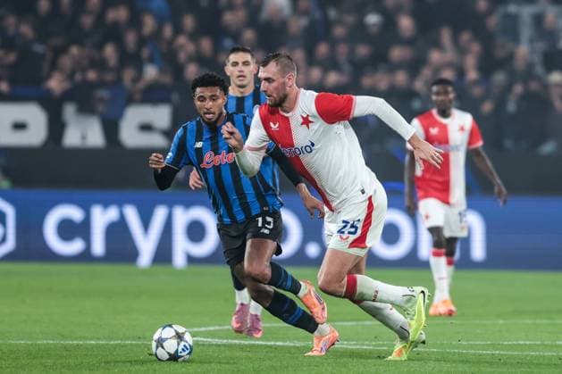 Atalanta BC v SK Slavia Praha - UEFA Champions League 2025 26 League Phase MD3 Tomas Chory (SK Slavia Praha) participates in the UEFA Champions League football match between Atalanta BC and SK Slavia Praha in Bergamo, Italy, on October 22, 2025, at Stadio New Balance Arena. Bergamo Italy  Copyright: xEmanuelexComincinix originalFilename:comincini-atalanta251022_npMbM.jpg