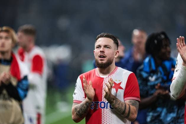 Atalanta BC v SK Slavia Praha - UEFA Champions League 2025 26 League Phase MD3 Vasil Kusej (SK Slavia Praha) participates in the UEFA Champions League football match between Atalanta BC and SK Slavia Praha in Bergamo, Italy, on October 22, 2025, at Stadio New Balance Arena. Bergamo Italy  Copyright: xEmanuelexComincinix originalFilename:comincini-atalanta251022_npWHC.jpg