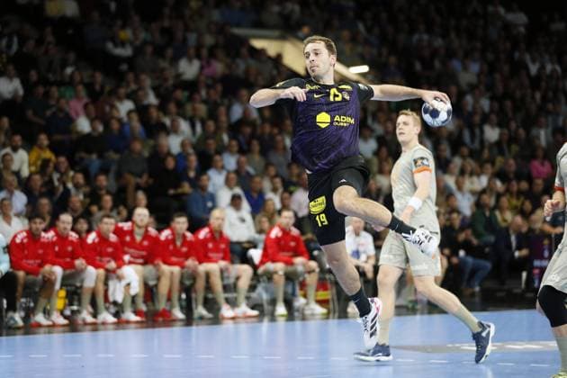 HANDBALL - CHAMPIONS LEAGUE - NANTES v AALBORG - 22 10 2025 Kauldi ODRIOZOLA YEREGUI of HBC Nantes during the EHF Champions League, Group Phase, handball match between HBC Nantes and Aalborg Handbold on 22 October 2025 at H Arena in Nantes, France - Photo Julien Kammerer PsnewZ NantesFrance  Copyright: xJulienxKammererx
