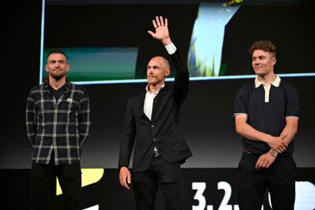 Presentation Tour de France 2026 PARIS, FRANCE - OCTOBER 23 : Trentin Matteo (ITA) of Tudor Pro Cycling Team picured during the presentation of the 2026 Tour de France for Men and Women at Palais des Congres de Paris on October 23, 2025 in Paris, France, 23 10 2025 Paris France  Copyright: xJanxDexMeuleneirx