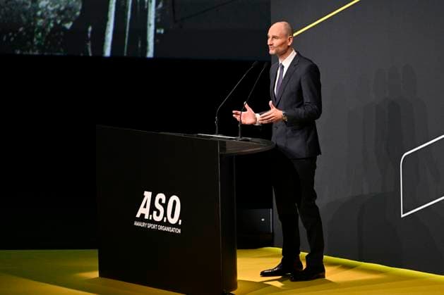 Presentation Tour de France 2026 PARIS, FRANCE - OCTOBER 23 : Amaury Jean-Etienne (FRA) President of ASO picured during the presentation of the 2026 Tour de France for Men and Women at Palais des Congres de Paris on October 23, 2025 in Paris, France, 23 10 2025 Paris France  Copyright: xJanxDexMeuleneirx