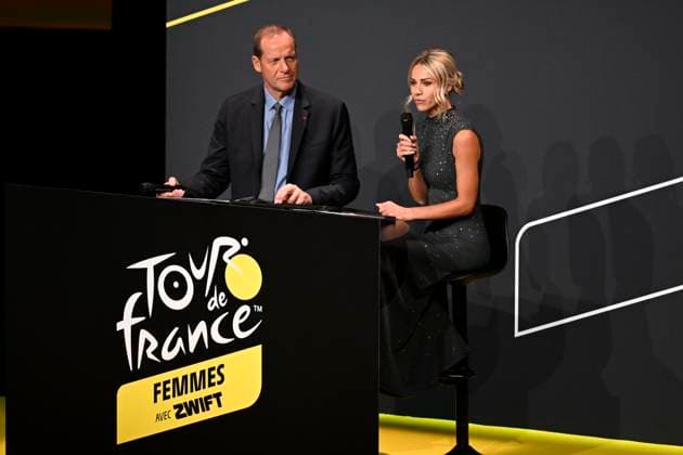 Presentation Tour de France 2026 PARIS, FRANCE - OCTOBER 23 : Prudhomme Christian (FRA) director of ASO and Rousse Marion (FRA) director of Tour de France Femmes picured during the presentation of the 2026 Tour de France for Men and Women at Palais des Congres de Paris on October 23, 2025 in Paris, France, 23 10 2025 Paris France  Copyright: xJanxDexMeuleneirx