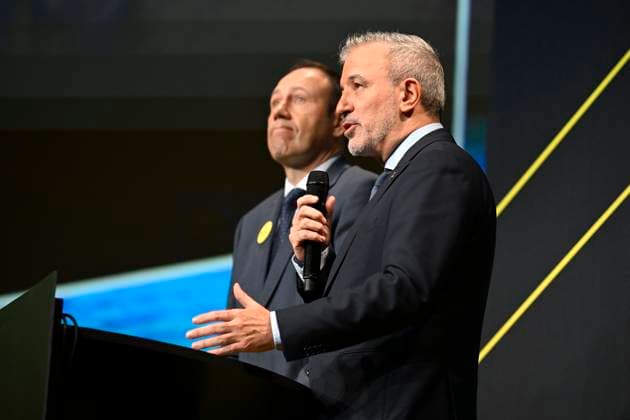 Presentation Tour de France 2026 PARIS, FRANCE - OCTOBER 23 : Jaume Collboni, mayor of Barcelona pictured during the presentation of the 2026 Tour de France for Men and Women at Palais des Congres de Paris on October 23, 2025 in Paris, France, 23 10 2025 Paris France  Copyright: xJanxDexMeuleneirx