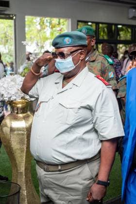 the funeral ceremony of Robert Lukaku, father of Belgian soccer players Romelu and Jordan Lukaku, in Kinshasa, DR Congo, on Thursday 23 October 2025. Roger Lukaku passed away on 28 September at the age of 58 in Kinshasa.  x137693162x