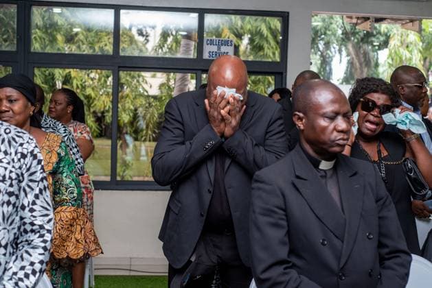 Fußball, Trauerfeier für Roger Lukaku Vater von Romelu und Jordan Lukaku the funeral ceremony of Robert Lukaku, father of Belgian soccer players Romelu and Jordan Lukaku, in Kinshasa, DR Congo, on Thursday 23 October 2025. Roger Lukaku passed away on 28 September at the age of 58 in Kinshasa.  x137693182x