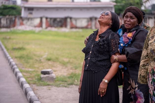 the funeral ceremony of Robert Lukaku, father of Belgian soccer players Romelu and Jordan Lukaku, in Kinshasa, DR Congo, on Thursday 23 October 2025. Roger Lukaku passed away on 28 September at the age of 58 in Kinshasa.  x137693193x