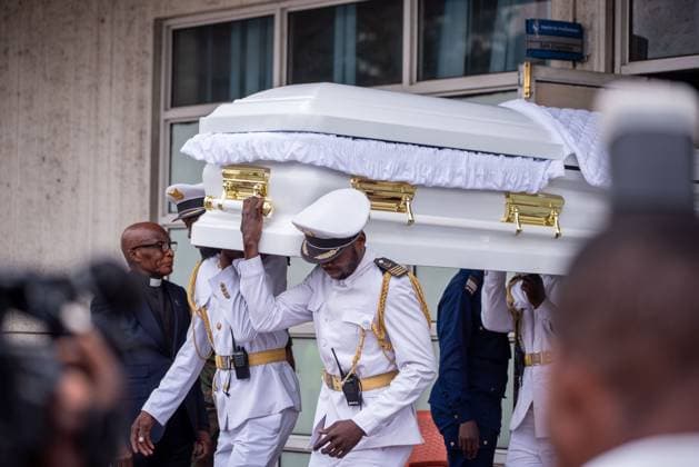Fußball, Trauerfeier für Roger Lukaku Vater von Romelu und Jordan Lukaku the funeral ceremony of Robert Lukaku, father of Belgian soccer players Romelu and Jordan Lukaku, in Kinshasa, DR Congo, on Thursday 23 October 2025. Roger Lukaku passed away on 28 September at the age of 58 in Kinshasa.  x137693199x