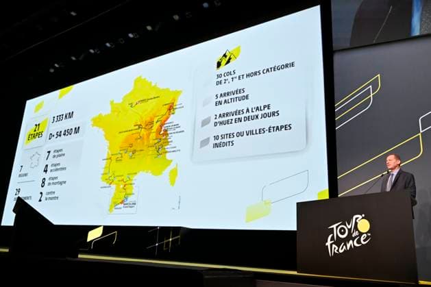 Presentation Tour de France 2026 PARIS, FRANCE - OCTOBER 23 : Prudhomme Christian (FRA) director of ASO pictured during the presentation of the 2026 Tour de France for Men and Women at Palais des Congres de Paris on October 23, 2025 in Paris, France, 23 10 2025 Paris France  Copyright: xJanxDexMeuleneirx