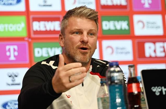 Football, 1st BL, 1. FC Köln, Press conference