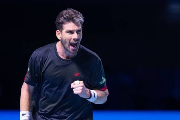 Cameron Norrie GBR makes a fist and cheers, cheers, joy, emotion Tennis ERSTE BANK OPEN 2025 ATP 500 Stadthalle Vienna Austria 23 October 2025 Copyright: xJuergenxHasenkopfx