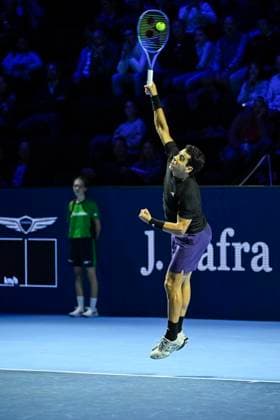 23rd October 2025; St. Jakobshalle, Basel, Switzerland; 2025 ATP, Tennis Herren Swiss Indoor Tennis Day 5; Jaume Munar (ESP) in action during the match against Ben Shelton (USA) in the second round  DavidxEmm