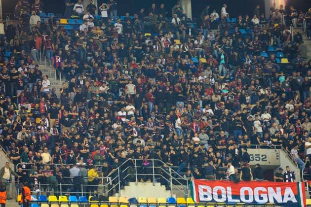 October 23, 2025, UEFA EUROPA LEAGUE, League phase, Matchday 3, FCSB vs Bologna, Bucharest, National Arena Stadium Bologna suporters before kick off