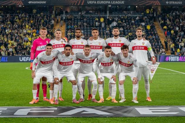 VfB Stuttgart team photo, TUR, Fenerbahce Istanbul vs VfB Stuttgart, Football, UEFA Europa League, Matchday 3, 2025 2026 season, 23 10 2025, TUR, Fenerbahce Istanbul vs VfB Stuttgart, Football, UEFA Europa League, Matchday 3, 2025 2026 season, 23 10 2025, Istanbul Copyright: xEibner-Pressefoto EdwardxCheungx EP_ECG