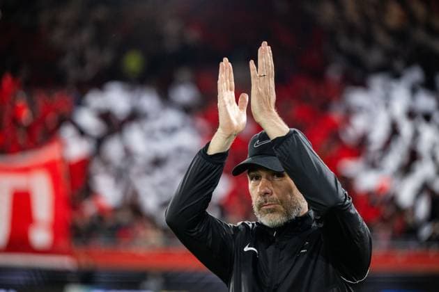 251023 Head coach Freyr Alexandersson of Brann ahead of the UEFA Europa League football match between Brann and Rangers on October 23, 2025 in Bergen Photo Marius Simensen BILDBYRAN COP 238 MM0046 fotboll football soccer fotball uefa europa league brann rangers bbeng  Copyright: MARIUSxSIMENSEN BB251023BB624