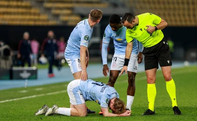 UEFA Europa Conference League Group Phase, Todor Proeski Arena, North Macedonia 23 10 2025 Shkendija vs Shelbourne Shelbourne™s Jack Henry-Francis reacts after a challenge Jack Henry-Francis reacts after a challenge 23 10 2025  Copyright: x INPHOx 0B1A7630