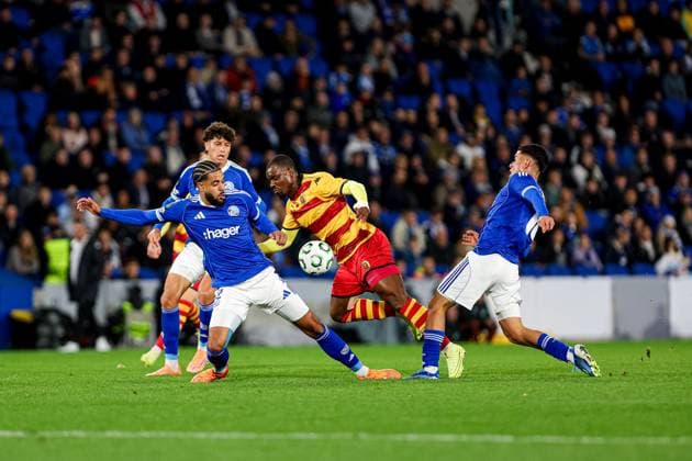 23.10.2025 STRASBOURG (FRANCE) PILKA NOZNA (FOOTBALL) UEFA CONFERENCE LEAGUE SEASON 2025 2026 - 2. KOLEJKA (GAME) RACING CLUB DE STRASBOURG ALSACE - JAGIELLONIA BIALYSTOK NZ ANDREW OMOBAMIDELE AFIMICO PULULU KENDRY PAEZ FOTO KAMIL SWIRYDOWICZ CYFRASPORT NEWSPIX.PL --- newspix.pl 