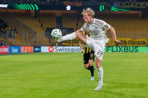 AEK Athens v Aberdeen UEFA Europa Conference League Alexander Jensen of Aberdeen during the UEFA Europa Conference League match at OPAP Arena, Athens UK Newspapers OUT Copyright: xYannisxHalasx FIL-22388-0039