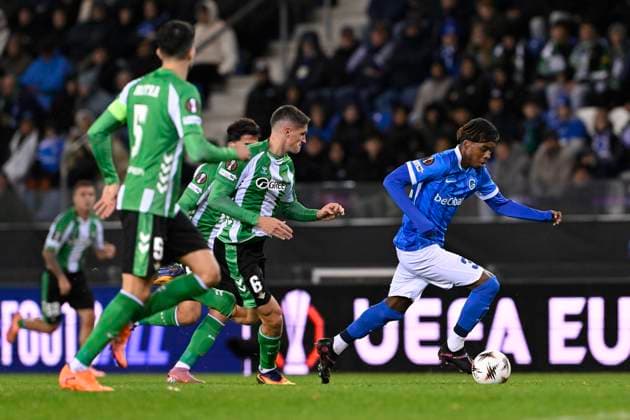 KRC Genk v Real Betis - UEFA Europa League GENK, BELGIUM - OCTOBER 23 : Adedeji Sternberg Noah forward of KRC Genk during the UEFA Europa League 2025 26 League Phase MD3 match between KRC Genk and Real Betis on October 23, 2025 in Genk, Belgium, 23 10 2025 Genk Belgium  Copyright: xDhax